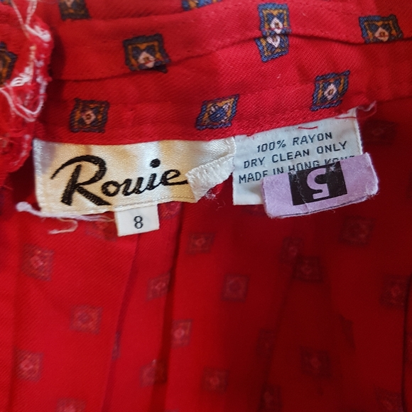 Red Pleated Skirt - Picture 3 of 4